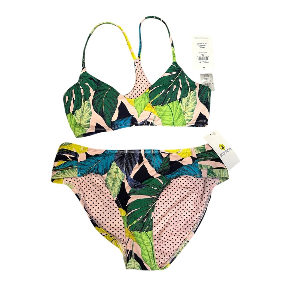 Body Glove Leaf Print Bikini with Polka Dots